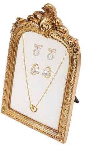 FREEBLOSS Vintage Schmuck Display Tablett Schmuck Fotografie Requisiten Für Schmuckstück Display Halsketten/Ohrringhalter Für Frauen Hochzeits Bilderrahmen 5X8