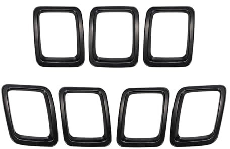 Auto Kühlergrill Für Jeep Für Compass 2017 2018 2019 2020 Fronteinlassgitter Stoßstangengrillabdeckung Außenersatzkits Kühlergrill Grill(Black Carbon)