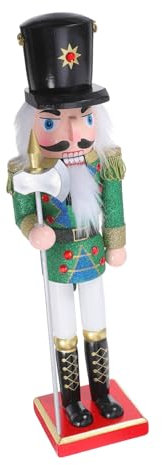 PRETYZOOM Wooden Nutcracker Ornaments Christmas Decorations for Fireplace Shelf Table Centerpiece Holiday Nutcracker Figure