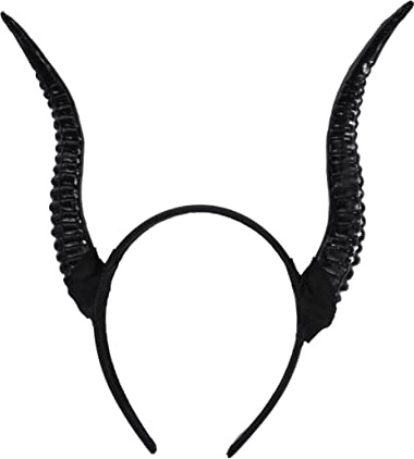 FOMIYES Halloween Kostüm Hörner Stirnband aus Flexiblem Kunststoff und Kunstharz für Damen und Erwachsene Bequemes Schwarzes Haaraccessoire für Party und Cosplay