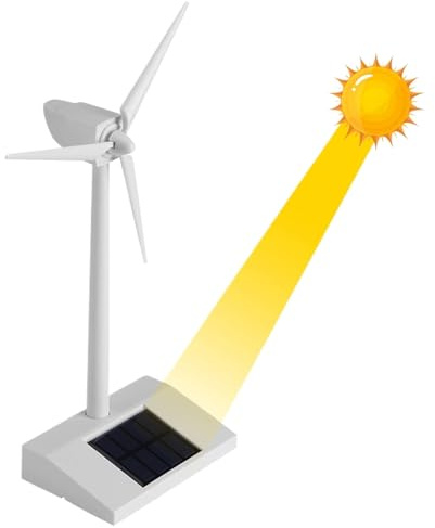 HohuzSruk Solar Power Windmill | Windmill Model - Teaching Tools Home Decorations for Living Room Classroom Outdoor Lawn Patio Yard