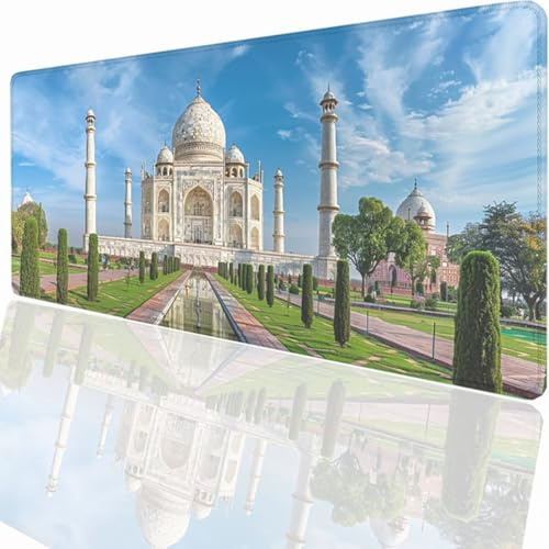 Gaming Mauspad Architektur Motiv, Mousepad XXL 900x400x3mm, Wetterfest Anti-Rutsch Schreibtisch Mouse Pad verbessert Präzision und Geschwindigkeit, Gaming Zubehör für Home Zimmer Deko PjY3724 2-0