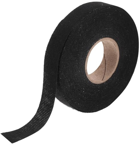 Healeved Schwarzes Isolierband 19mm Hochtemperatur Elektroband für Kabel | Lint Oberfläche, 1 Rolle, Vielseitig für Verdrahtung und Reparaturen, Schwarz
