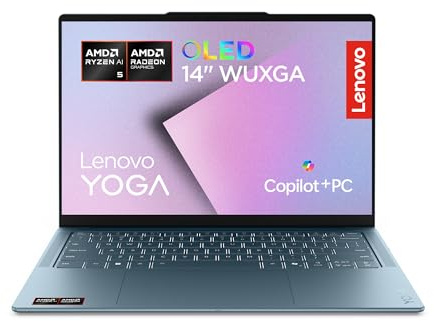 Lenovo Yoga Slim 7 Laptop | 14 WUXGA Display | AMD Ryzen AI 5 430 | 16GB RAM | 512GB SSD | AMD Radeon Grafik | Windows 11 | QWERTZ | Tidal Teal | 3 Monate Premium Care