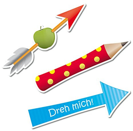 Wiemann Lehrmittel 3 magnetische Pfeile, Drehzeiger für die Stahl-Tafel