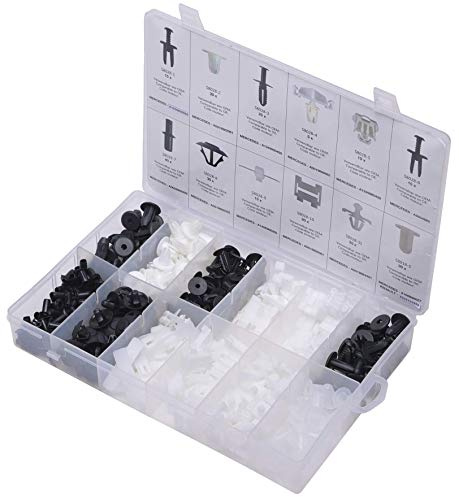 SW-Stahl S8028 Befestigungsclip Sortiment für Mercedes-Benz, 270-teilig | Umfangreiches Karosserie-Clips Set, Spreiznieten und Zierleistenkeile in Werkstattqualität für gängige MB Fahrzeugtypen