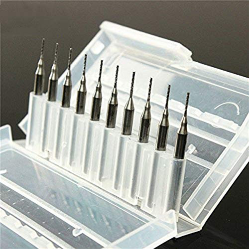 ChaRLes Db-M4 10 Stücke 0,8Mm Wolfram Stahl Fräser Bits 3,175Mm Schaft Ende Mühlen