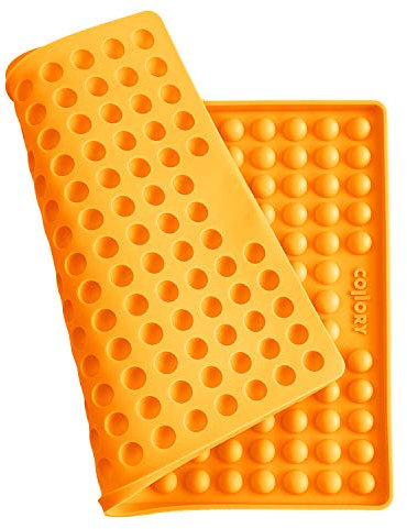 Collory Backmatte Hundekekse für MEDIUM HALBKUGEL (1,5cm Ø) Leckerlis, Silikon Backform, Backunterlage für Backblech, Diätmatte, Hitzebeständig, Lebensmittelecht & Bpa-frei