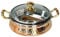 100% Pure Beautiful Steel Copper Casserole Dish Serving Royal Handi Stylish Glass Lid -7 Inch Indian Dinning Experience, Gift, Valentine Gift,