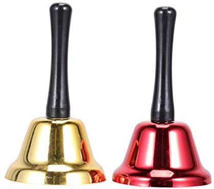 TOYANDONA 2st Handklingeln Glocken Handhaben Kuhglocken-krachmacher Klingeln Handglocken Kuhglocke Mit Griff Klassische Serviceglocke Handglockenrasseln Musik Tischgesellschaft Tisch Glocke
