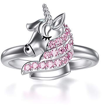 Bague Licorne en Argent sterling 925 pour Filles, Cadeaux d'anniversaire de Bijoux Licorne pour Filles (9)