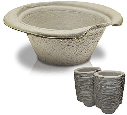 100 Pack RE-GEN - Pulp Disposable General Purpose Bowl 1000ml | Made from Recycled Materials | Ideal for Vomit, Urine and Body Fluid Waste