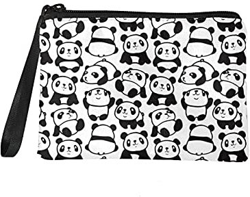Pizding Petit porte-monnaie pour femme, voyage, shopping, argent, sac à main, pochette à fermeture éclair, cadeau d'anniversaire pour filles, panda, Porte-monnaie