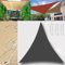 Voiles d'ombrage pour Patio Triangulaire Rectangulaire Voile d'ombrage avec Corde Libre Imperméable Résistant UV98% pour Jardin Terrasse Camping Piscine Extérieur Balcon 1.6x1.6x1.6m Anthracite