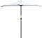 Outsunny Demi-Parasol Ø 2,6 m, parasol de balcon 5 entretoises acier polyester crème