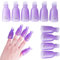 Nail Polish Remover Clips Set, Nail Art Soak Off Clip Cap UV Gel Polish Remover Wrap Nail Tool, 10Pcs (Purple)