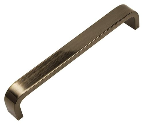 Decoranddecor Sable D Shaped Aluminium Kitchen Cabinet Pull Handles (224mm Hole Center, Antique Brass)