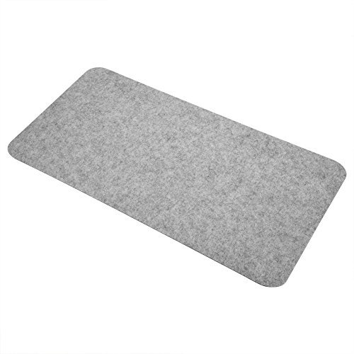 Qiilu 68 x 33 cm Polyester Table Mouse Mat Office Laptop Mat Anti Static Computer PC Mat Light Grey Grey Grey Desk Mat (Light Grey)