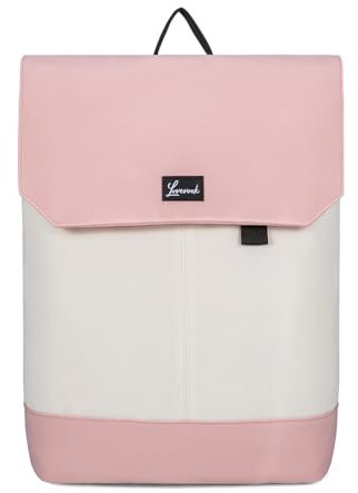 LOVEVOOK Für eine größere Ansicht klicke auf das Bild Schulrucksack Teenager Mädchen Wasserdichter Rucksack mit Laptopfach 15,6 Zoll & Anti Diebstahl, für Uni, Schule, Reisen u. Büro Beige Rosa