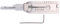DeWin Décodeur De Clé Maîtresse en Acier Inoxydable 2 en 1 Outil De Crochetage De Serrure Stainless Steel Key Decoder pour la Réparation Et L'entretien