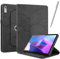 Netany Coque pour Lenovo Tab P11 (2Nd Gen, 11.5 Pouce), Étui Cuir PU Housse de Protection Flip avec [Stylet] Fonction Support Antichoc Étui Rotatif à 360° - Noir