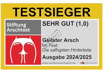 100x Testsieger Arschtest/Malle Aufkleber/Festival Sticker/Party Sticker/Sauf Sticker/Party/Flirten/Bier Sticker/Sauf Sticker/Saufen/Flirt Sticker (100)