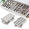 5 Pack Jewellery Organiser Tray for Drawers, Customize Flexible Jewelry Storage Box, Stackable Velvet Removable Dividers, Rearrange, Hold Earrings, Necklaces, Rings for Wardrobe, Dresser, Chest