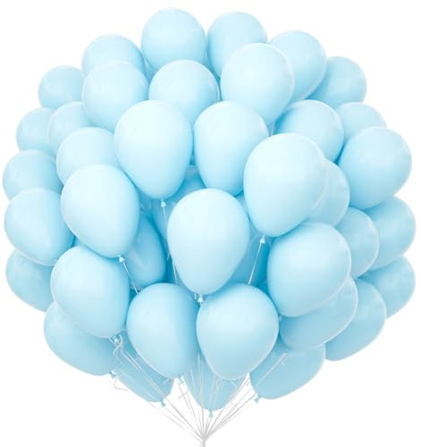 Unisun Blau Luftballons 100Pcs, 12 Zoll Pastell Macaron Baby Blaue Latex Ballons Pack für Blau Thema Ballon Bogen Kit Geburtstag Hochzeit Baby Shower Karneval Veranstaltungen Party Dekorationen