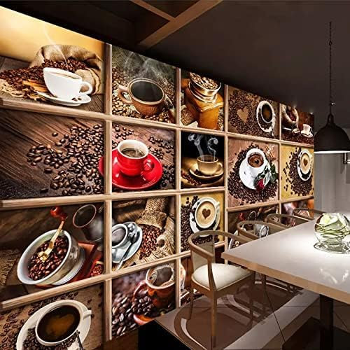 XLMING Cafe Combo Dekor Esszimmer Küche Schlafzimmer Wohnzimmer Tv Hintergrund Wand 3D Tapete-200cm×140cm