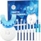Bleaching Zähne set, Qunler Zahnaufhellung bleaching set mit 8x3ml zahnbleaching gel für Weiße Zähne, Professionelle Zähne bleaching set zum zähne aufhellen, Home Teeth Whitening kit with light