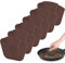 Pan Scraper Dish Scraper Tool - Pot Scraper Plastic for Cast Iron Skillet Cookware Cleaning, 6 Pcs Non Scratch Plastic Food Scraper Tool Kitchen, Heat Resistant Kitchen Scraper, Brown