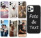 Personalisierte hülle kompatibel mit iPhone 12/12Pro Hülle Personalisierte,mit Eigenem Foto Bild Text Individuelle Schutzhülle Silikon Handyhülle Selbst Gestalten Text Custom Case,Schwarz