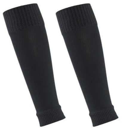 AEIOPRS 1 Paar Unisex Erwachsene Fußballsocken Elastische Atmungsaktive Socken mit Schienbeinschoner für Anfänger - Schwarz