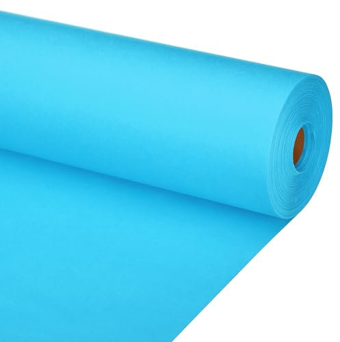 PATIKIL Zeichenpapierrolle 90cm x 60m Zeichenpapier 80 g/m² Papierrolle Kraftpapier Malpapier Skizzenpapier Bastelpapier für Staffelei Malen Handwerk Geschenkverpackung Hellblau