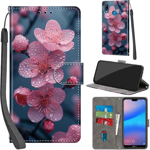 Custodia PU Pelle per Huawei P20 lite - Flip Portafoglio con Kickstand e Chiusura Magnetica
