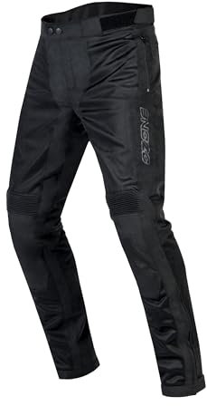 OZONE MOTO Dart Pantaloni da Moto Uomo | Tessile | Protezioni per Le Ginocchia Livello 1 | Tasche per Protezioni Fianchi e Coccige | Grandi Pannelli di Ventilazione a Rete