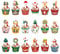 Cupcake Topper und Wrapper für Weihnachten - 36 Stück Schneemann, Weihnachtsmann, Weihnachtsbaum, Weihnachtskranz Deko - Tortendekoration für Weihnachtsparty