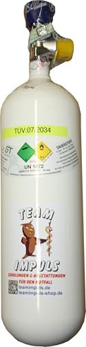 Sauerstoffflasche 2 Liter - Stahl - 400 Gasliter O2-200 bar