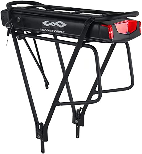 UPP 36V 15AH Rack posteriore Ebike batteria, batteria al litio per 0-1000W motore, batteria della bicicletta elettrica con caricabatterie (Con Rack)