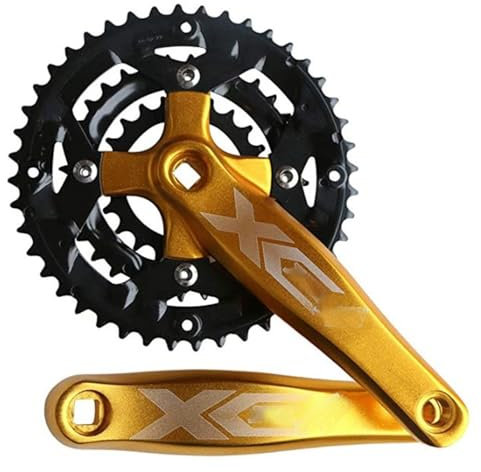Fahrrad-Kurbelgarnitur Mit Vierkantloch, 9-Gang, 3-Fach, 64/104 BCD, Grifflänge 170 Mm, Kompatibel Mit: 8/9/10/11-Gang, Fahrrad Kurbel Für Mountainbikes/Rennräder A