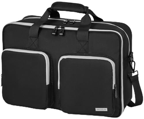 IPEB Sac de transport, pour console PS5, compatible avec moniteur Playstation 5, PS5 Slim Body, casque, console, chargeur et accessoires, noir et gris