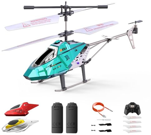 XIKOTEC Remote Control Helicopter for Adults & Kids - 2.4GHz RC Plane with LED Lights, RC Flying Toy, Easy to Fly Indoor/Outdoor RC Helicopter Drone, Gifts Toys for Kids Beginners 8+