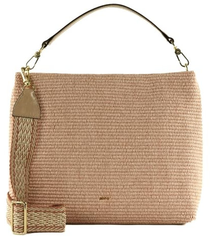 Abro Fabric Raffia Hobo Bag Kaia Rosa