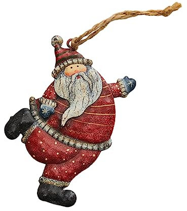 ABOOFAN Eisen Weihnachtsmann Anhänger Weihnachtsdeko Zum Aufhängen Handbemalt Festlich Für Zuhause Party Hotel Und Restaurant Dekoration