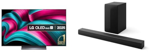 LG OLED55C55LA 55-Inch OLEDevo AI 4K UHD Smart TV bundle US60T Bluetooth Soundbar 3.1 channel, 340W