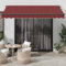 Snsowed Tenda da Sole Retrattile Manuale bordò 350x250 cm,Tenda Sole Automatica,Tenda da Sole per Balcone,Resistente ai Raggi UV-3215299