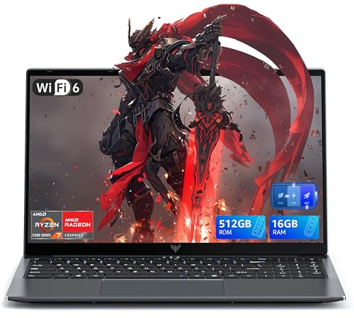 ACEMAGIC Pc Portatile Laptop,Processore Ryzen 7 5700U (8-Core 4.3GHz), RAM 16 GB,DDR4,512GB PCIe NVMe SSD,Portatili 15,6 Pollici,1080p FHD, Privacy Cam,Wi-Fi 6, USB 3.2, BT5.2, HDMI, Type-C