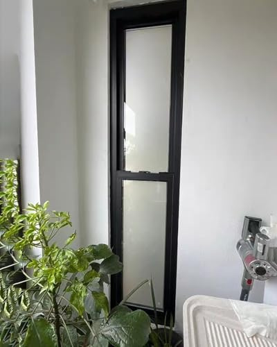 Fenster 30 cm Schmales Schiebefenster fürs Badezimmer, Schwarze Schiebefenster, Ersatzfenster für Schuppen, Individuelle Milchglasfenster für Wohnmobile(12x16in/30x40cm)