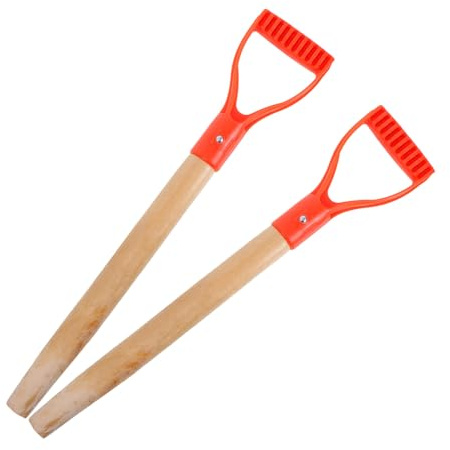 OFFSCH 2 Stück Ersatzgriff Ersatzschaufelstiel Ersatz Für Schaufelgriff Spatenstiel Red