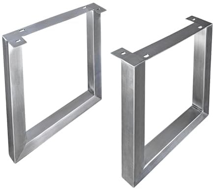 Tischgestell U FRAME 64cm - silber - Edelstahl - stabile Konstruktion